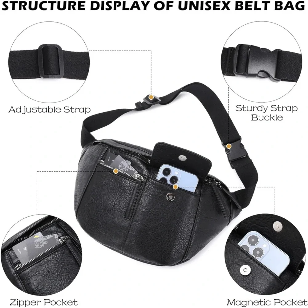 2/$25 🎉 BELT BAG vegan leather with large capacity - Picture 4 of 11